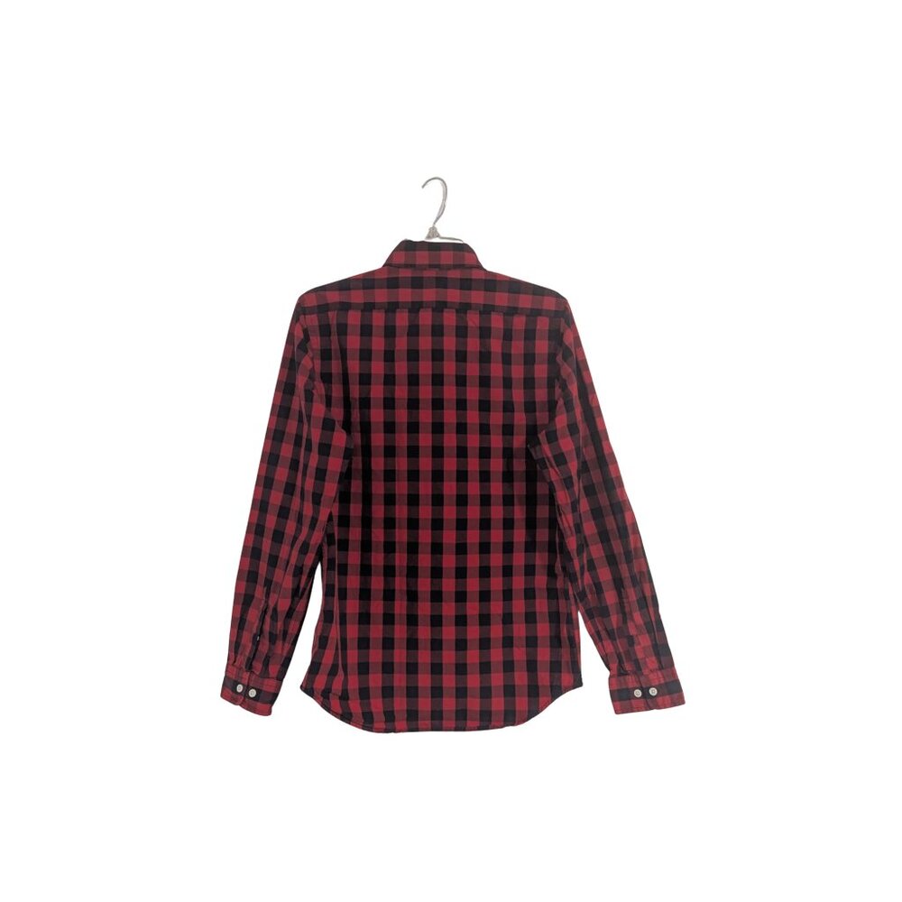 Express Soft Wash RedBlack BuffaloPlaid Button Down Shirt Men’sSmall 100% Cotton - Picture 3 of 5